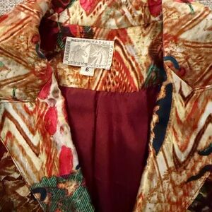 Alberto Makali Colorful Abstract Blazer Size 6